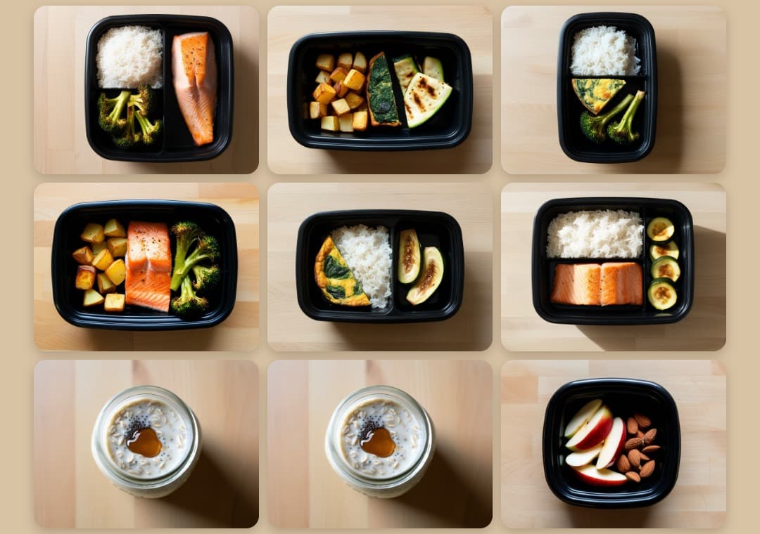 I contenitori del Meal Prep: Salmone, frittata e patate